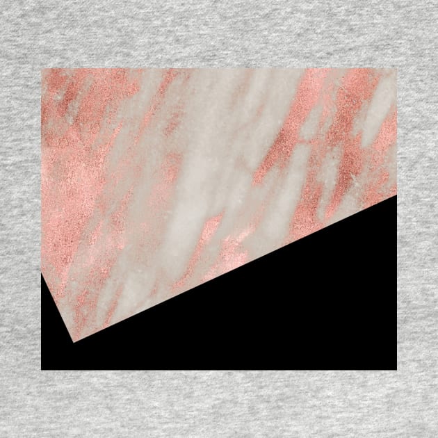 Rose gold marble - classic black by marbleco